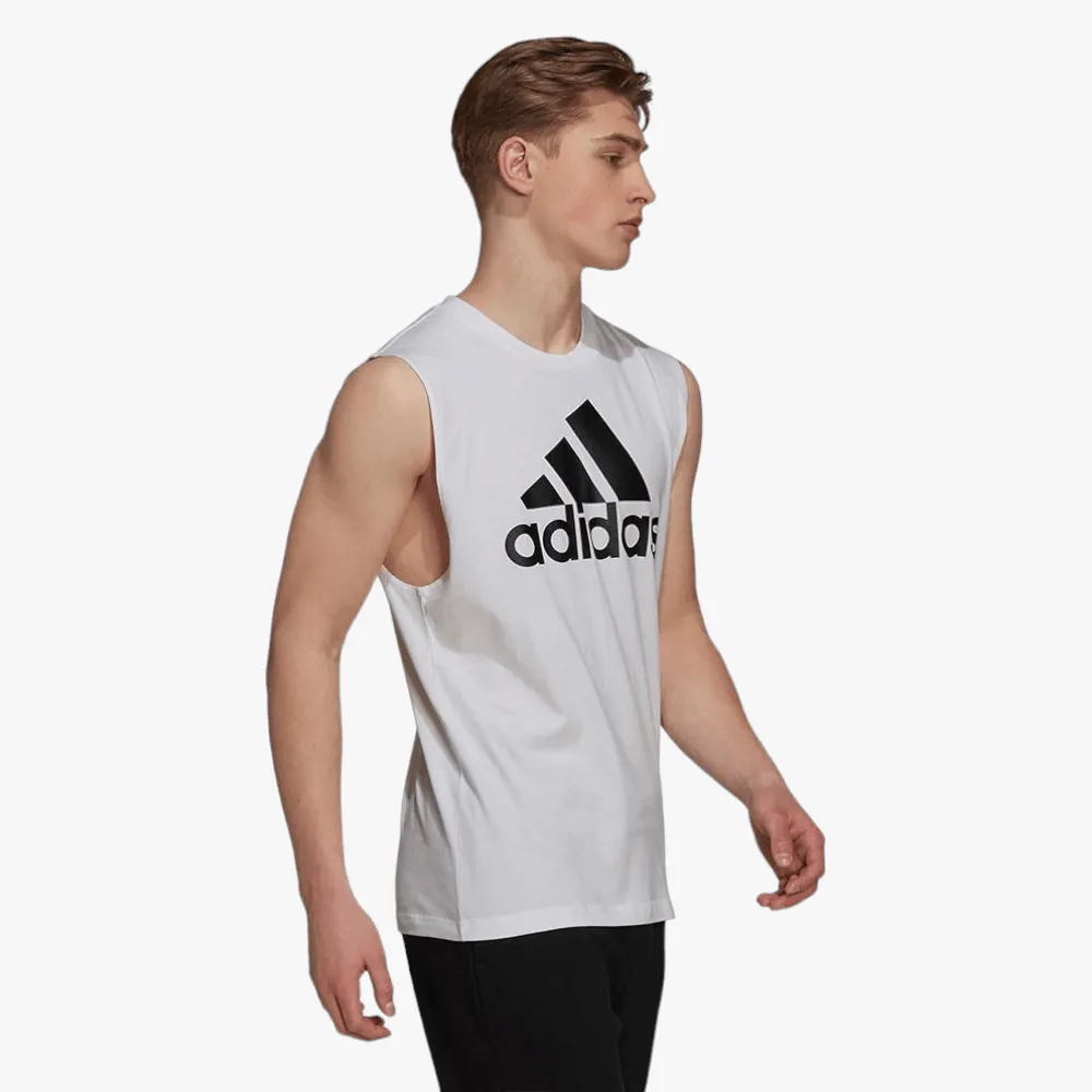 adidas Mens M Bl Sj Tank Top White
