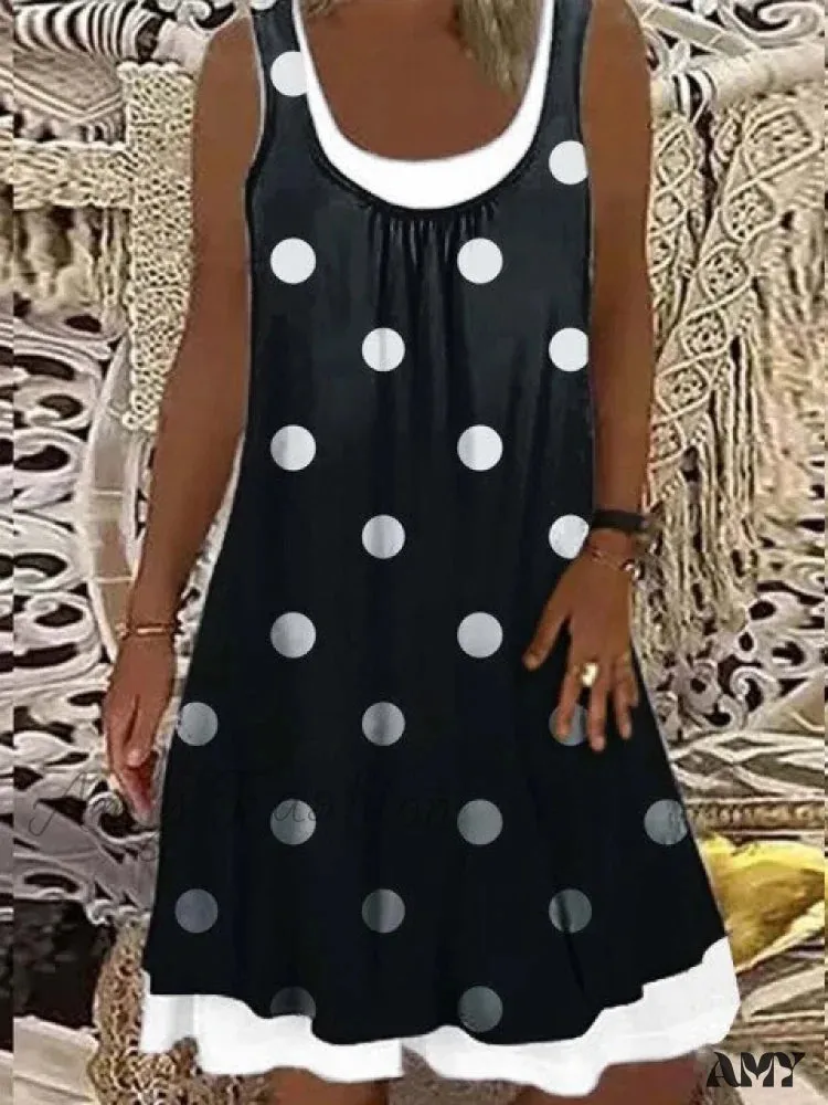 Amy Fashion - Large Big Printed Patchwork Boho Casual Party Dresses