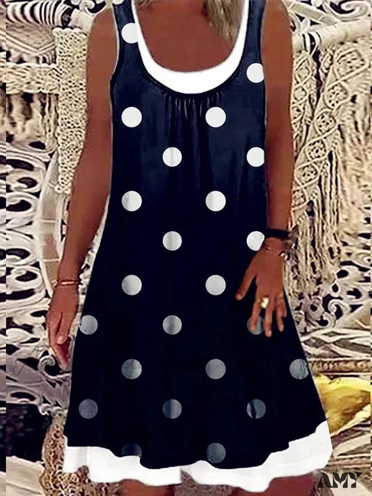 Amy Fashion - Large Big Printed Patchwork Boho Casual Party Dresses