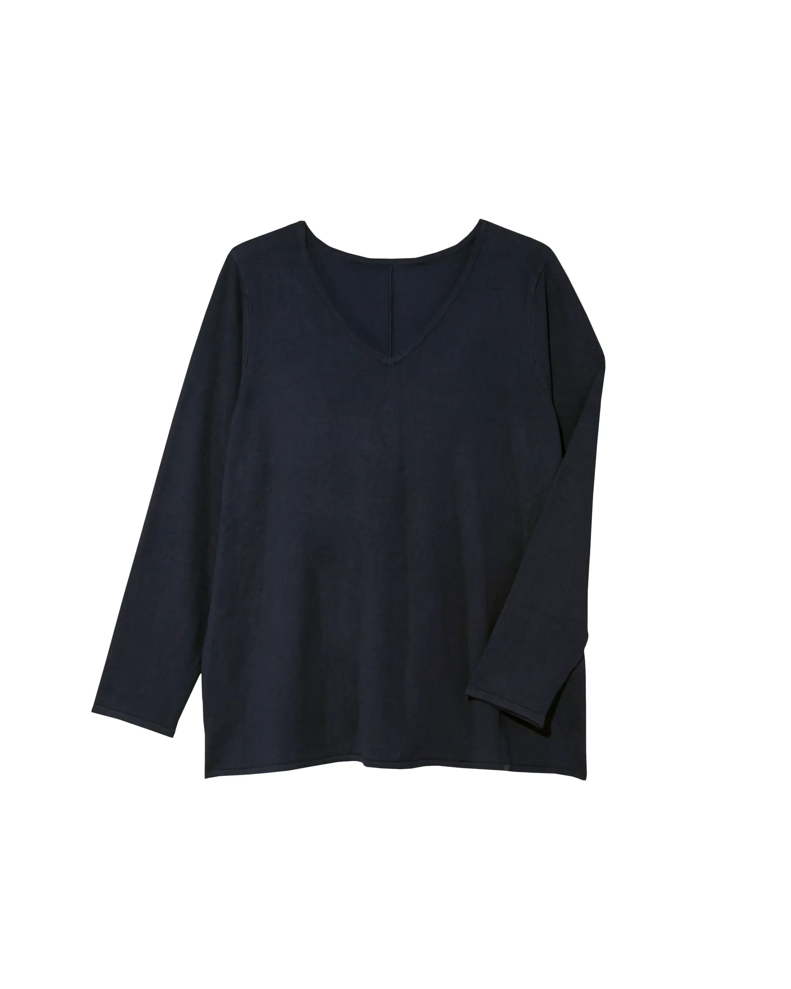 Bettina Long Sleeve Woven Back Sweater | Navy / Navy