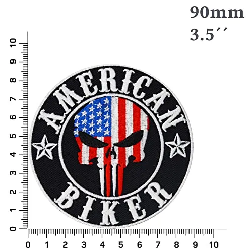 Biker Patches Turkey Biker Patches for Leather Vest | Skull mask Biker Patches for Vest | Motorbike Biker Patches Iron on sew on Motorcycle Accessory | 2.95x2.95"