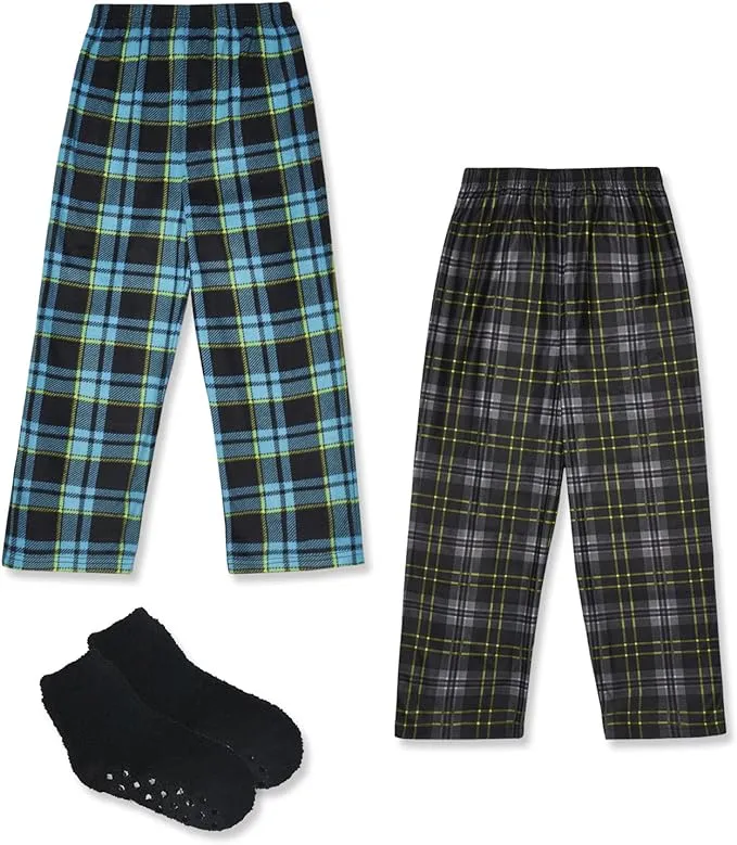 Boy's Micro Fleece Pajama Pants 2/3 Pack - Cozy Sleepwear for All Seasons