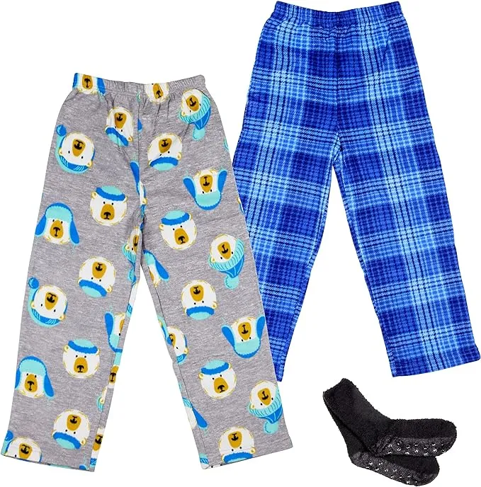 Boy's Micro Fleece Pajama Pants 2/3 Pack - Cozy Sleepwear for All Seasons