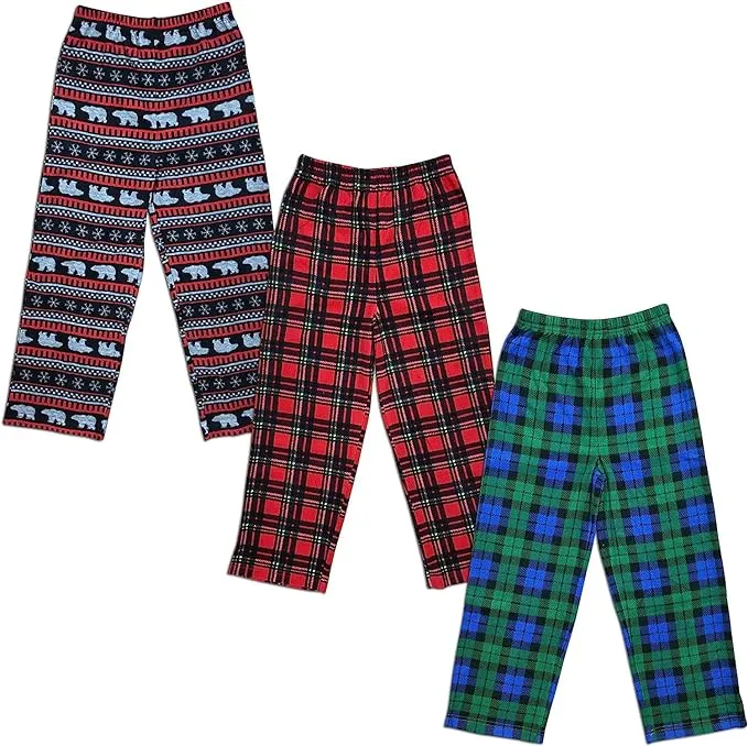 Boy's Micro Fleece Pajama Pants 2/3 Pack - Cozy Sleepwear for All Seasons