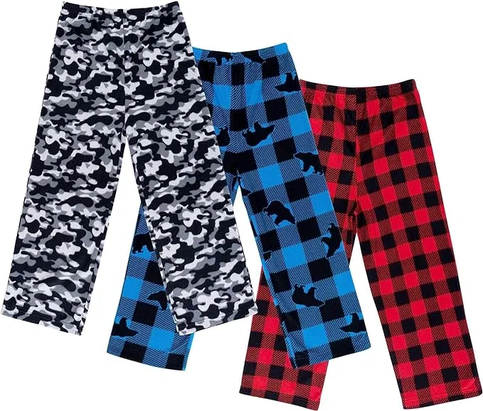 Boy's Micro Fleece Pajama Pants 2/3 Pack - Cozy Sleepwear for All Seasons