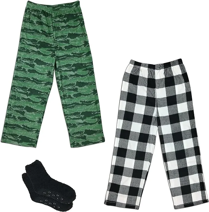Boy's Micro Fleece Pajama Pants 2/3 Pack - Cozy Sleepwear for All Seasons