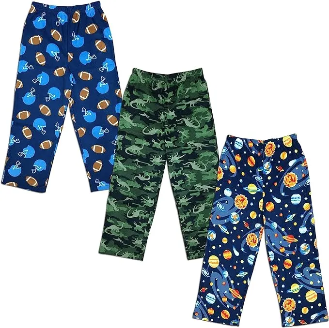 Boy's Micro Fleece Pajama Pants 2/3 Pack - Cozy Sleepwear for All Seasons