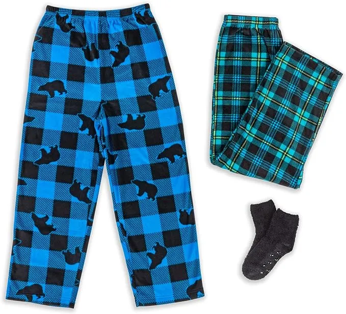 Boy's Micro Fleece Pajama Pants 2/3 Pack - Cozy Sleepwear for All Seasons