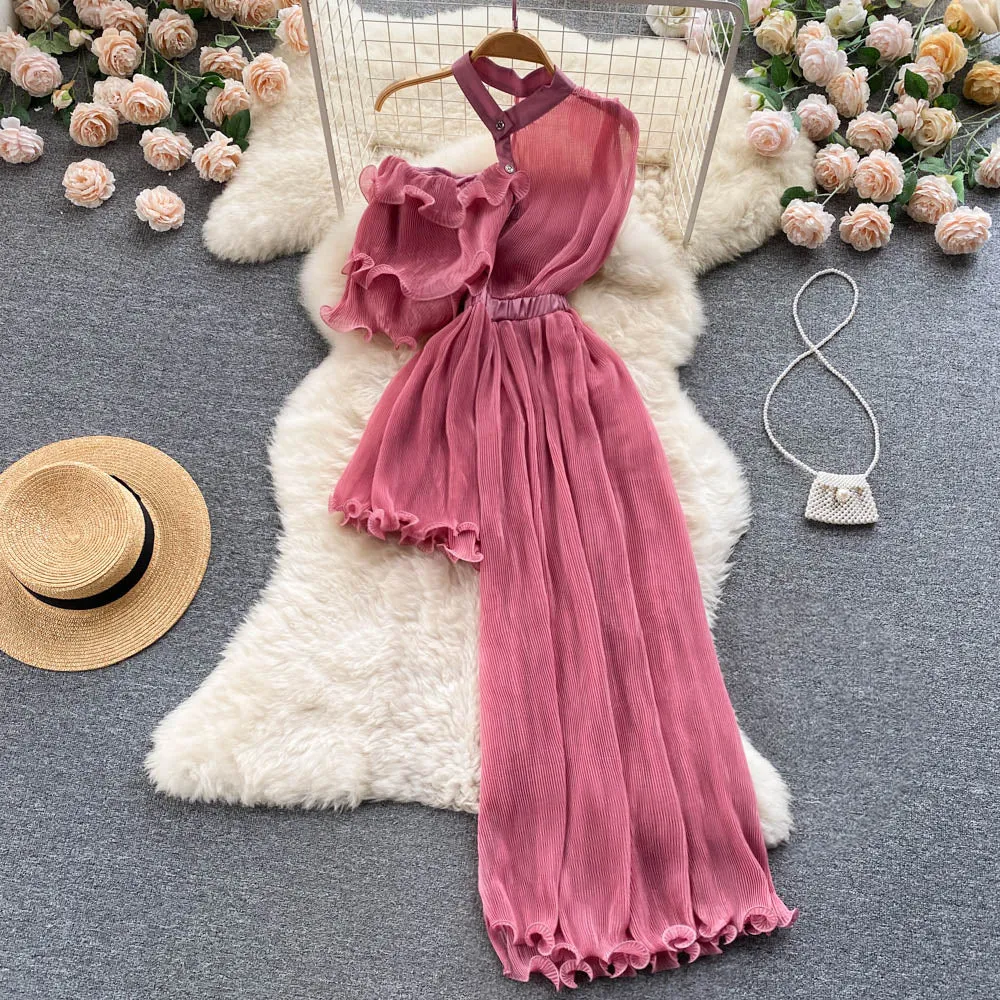 Chic Ruffled Edge Irregular-designed Dress