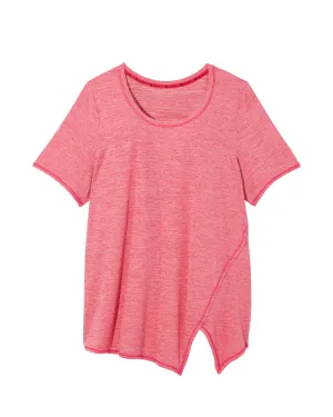 Chicory Tee with Split Hem | Pink