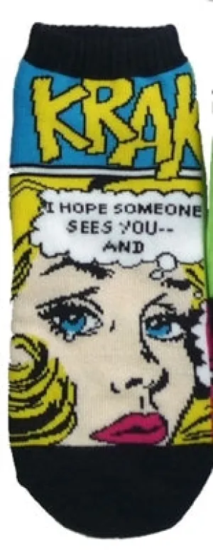 Comic Print Ankle Socks