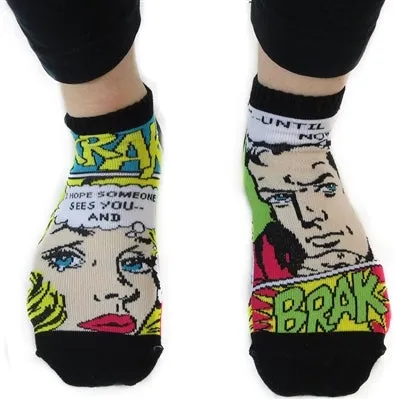 Comic Print Ankle Socks