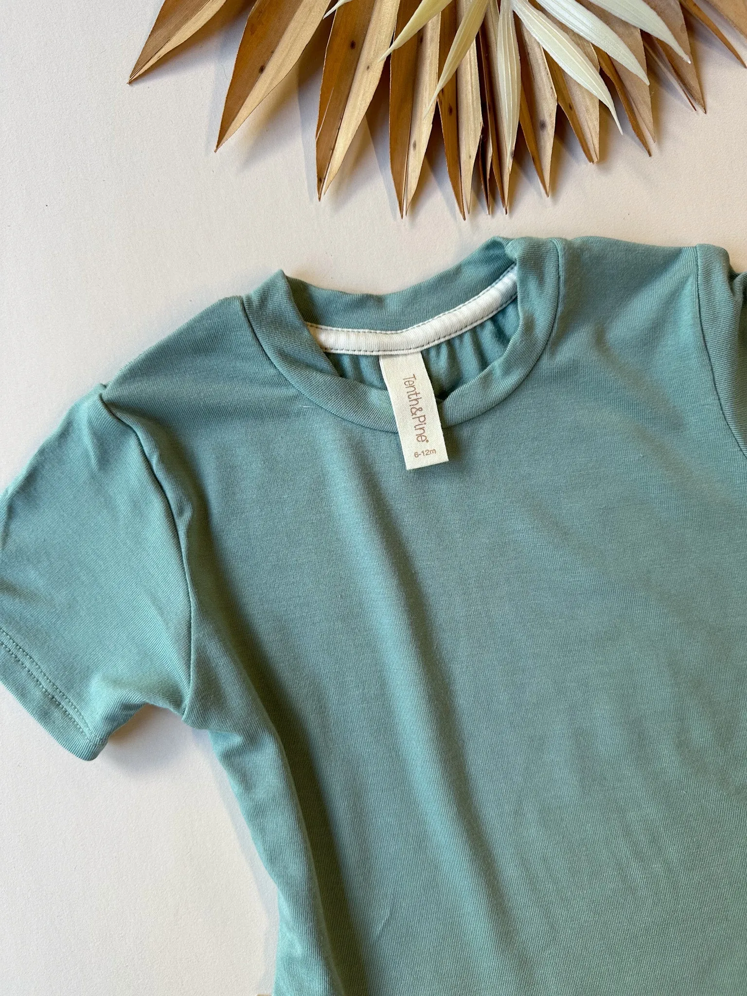 Crew Neck Essential Tee | Baby & Toddler | Luxury Bamboo | Seafoam