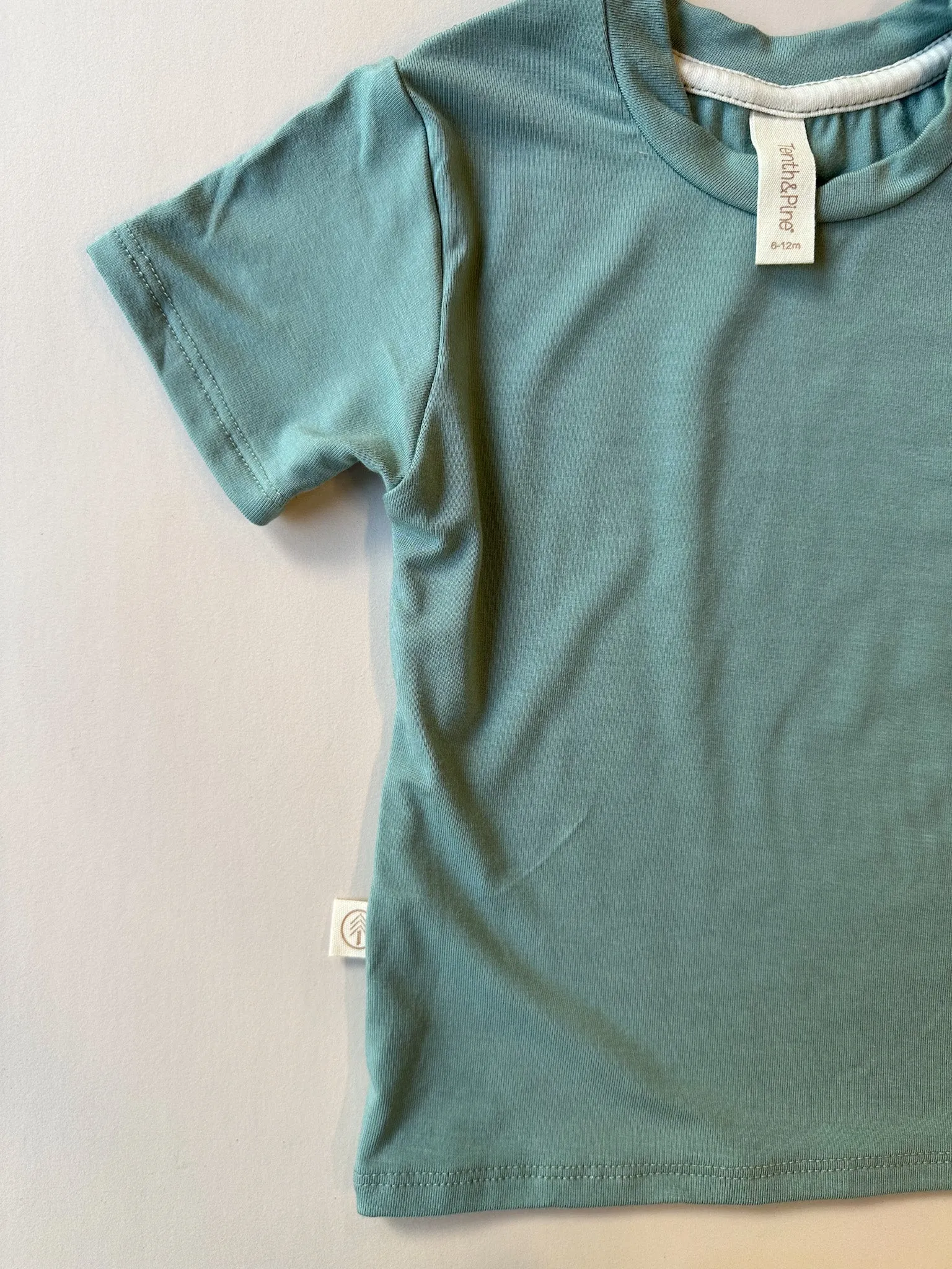 Crew Neck Essential Tee | Baby & Toddler | Luxury Bamboo | Seafoam