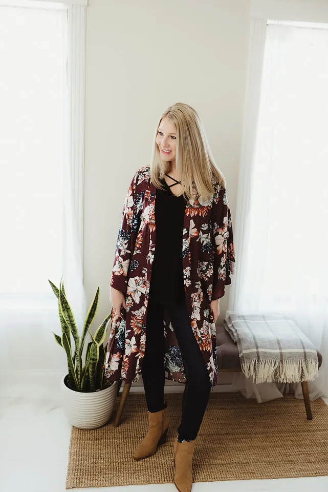 Flowy Floral Kimono