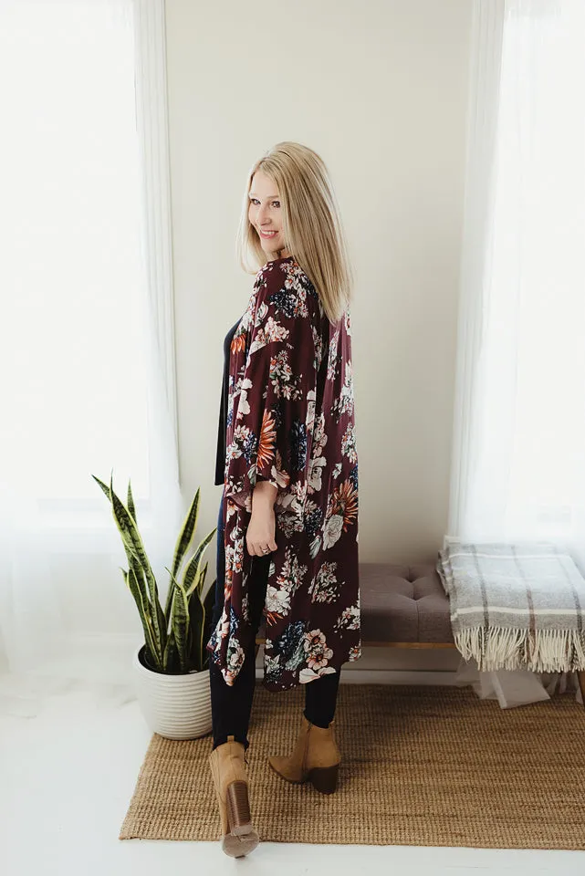 Flowy Floral Kimono