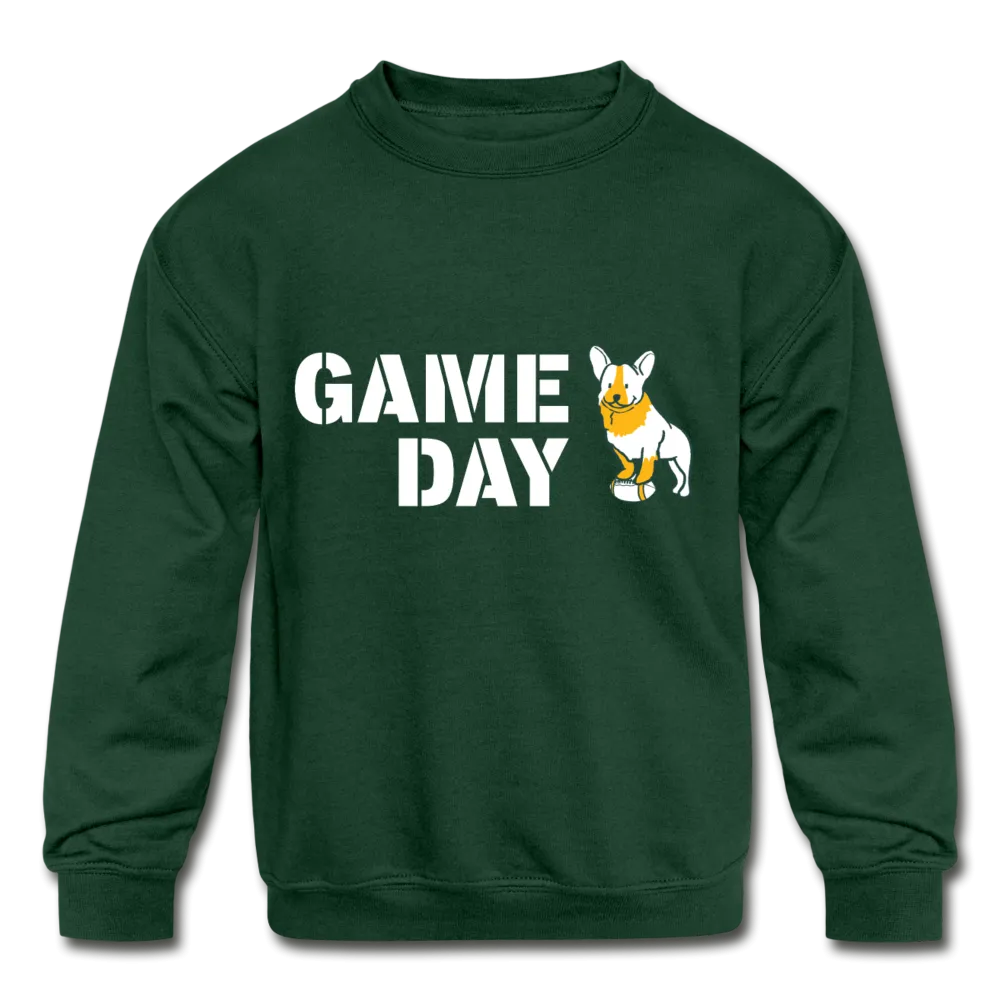 Game Day Dog Kids' Crewneck Sweatshirt