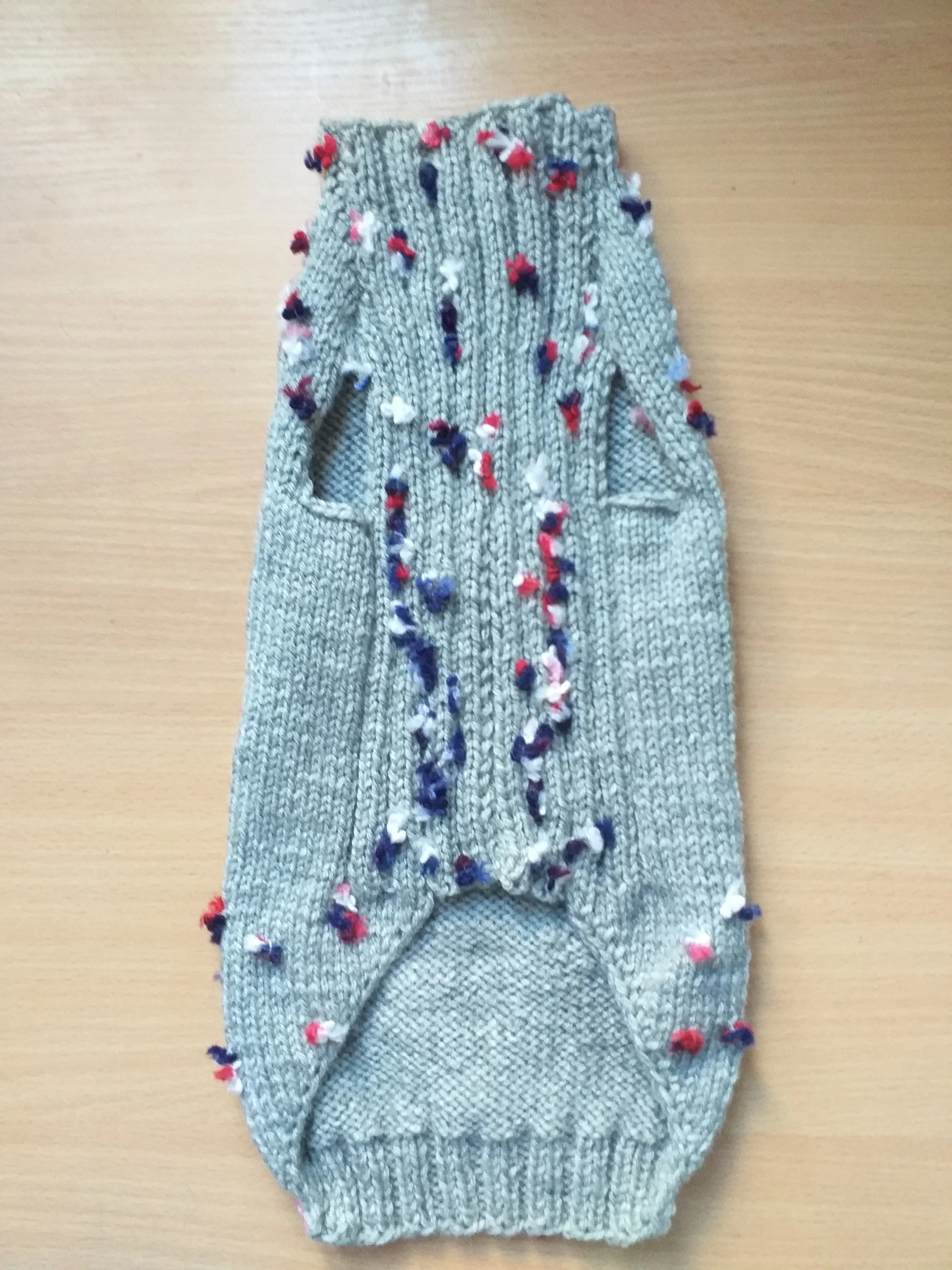 Gray Floral Mini Dachshund Jumper, Dog Coat, Clothes Dog Sweater
