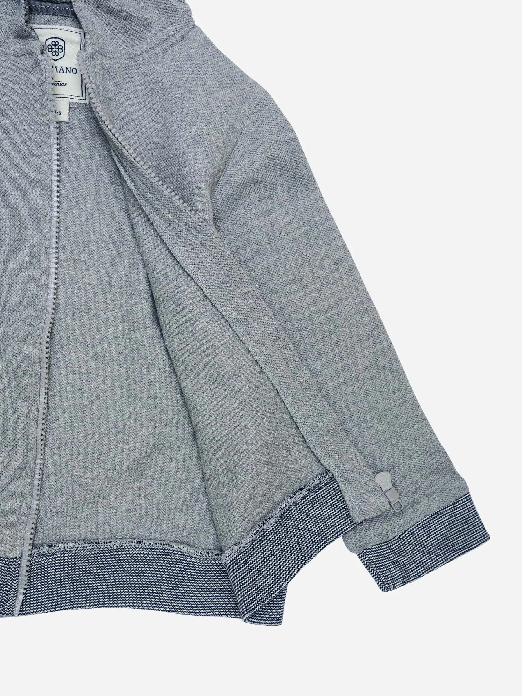Grey Knitted Hoodie