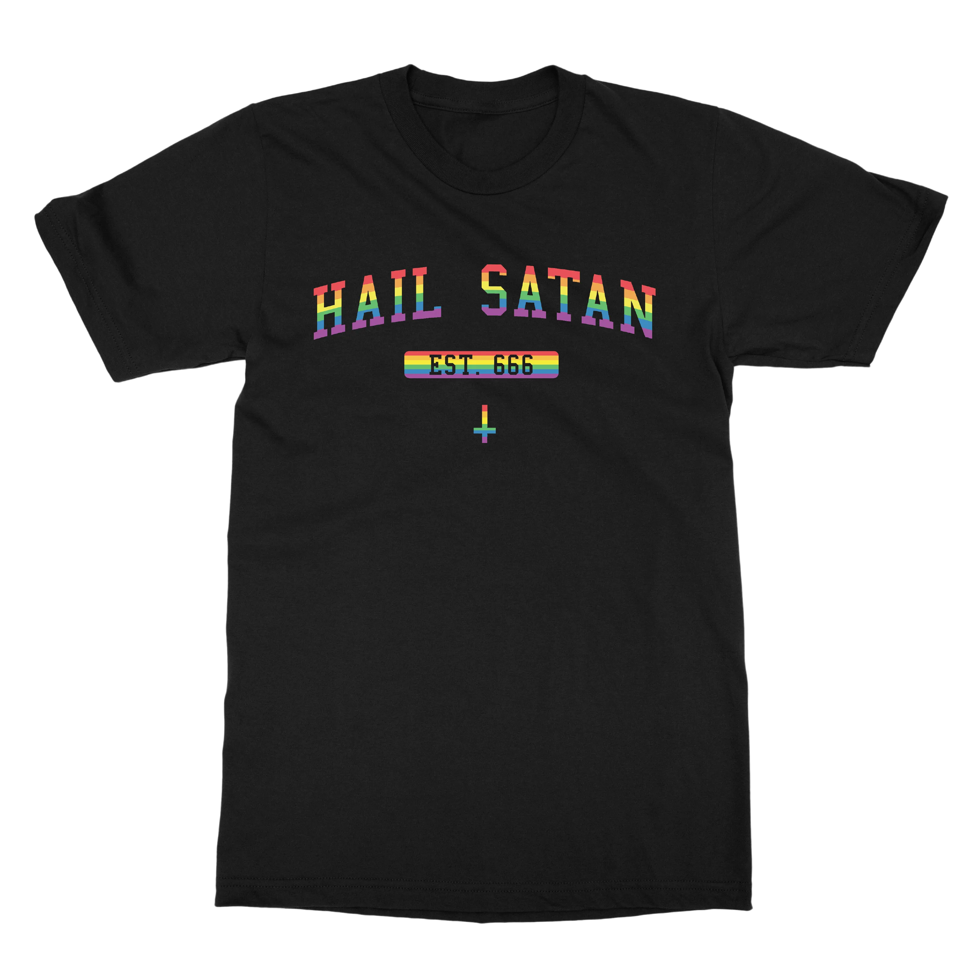Hail Satan Rainbow on Black