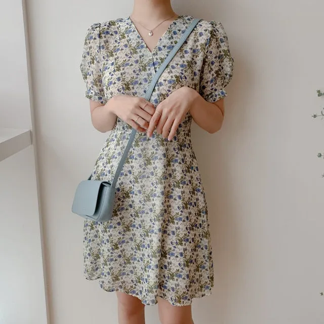 [Korean Style] Boho 2 Colors Floral dresses