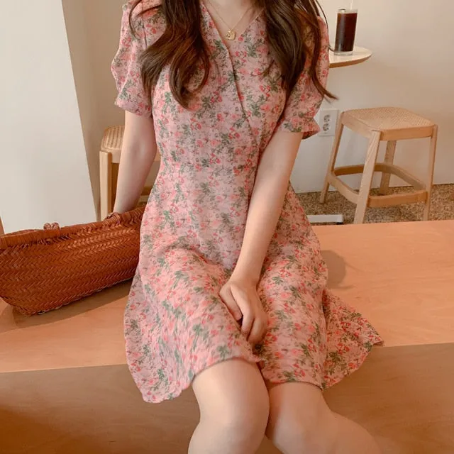 [Korean Style] Boho 2 Colors Floral dresses