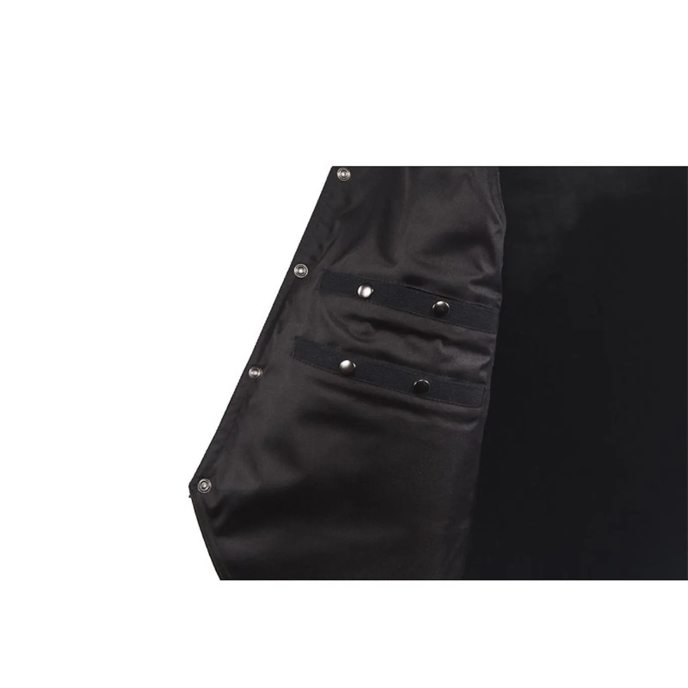 Mens Black Canvas Motorcycle Vest With Gun Pockets Solid Back