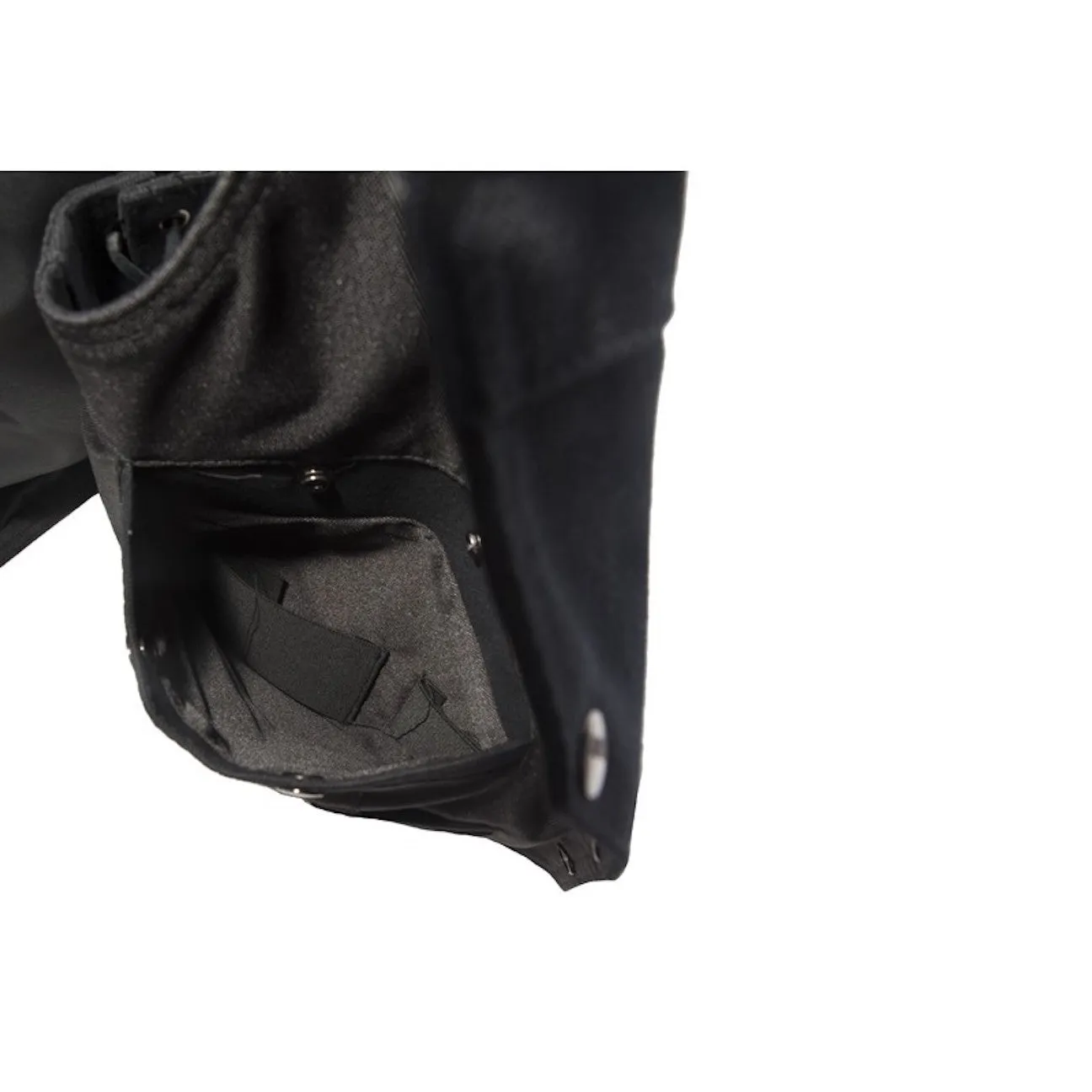 Mens Black Canvas Motorcycle Vest With Gun Pockets Solid Back