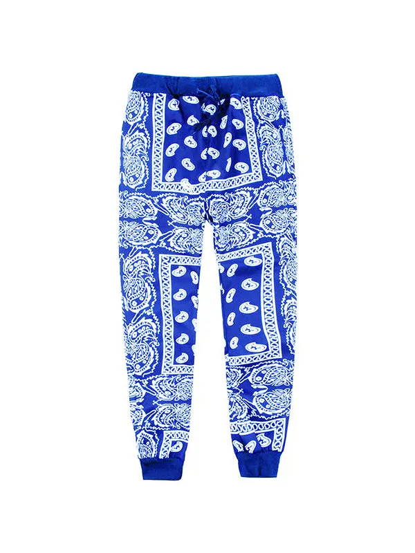 Men's Personalized Cashew Print High Street Jogger Pants