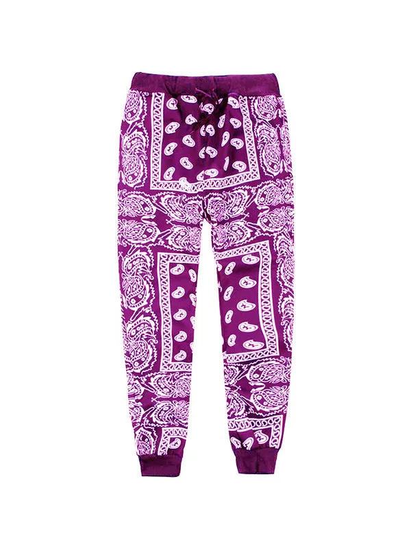 Men's Personalized Cashew Print High Street Jogger Pants