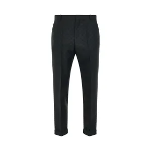Monogram Jacquard Pants in Black