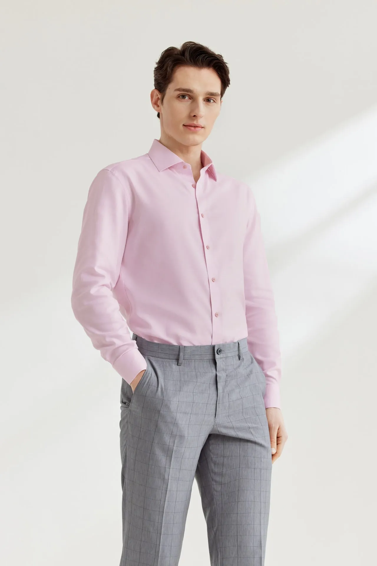 Non-Iron Super Soft Lyocell Blend Oxford Shirt in Smart Fit