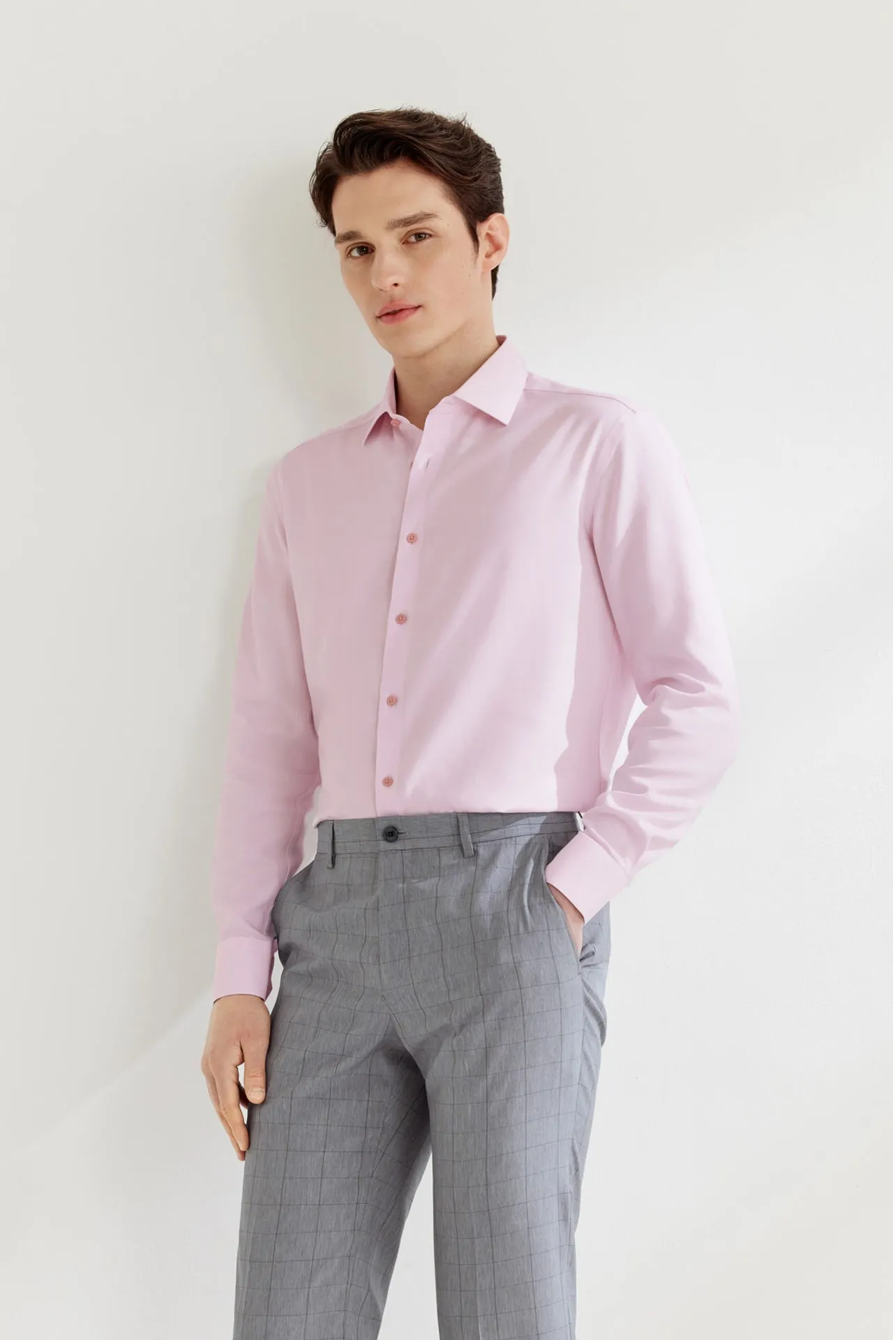 Non-Iron Super Soft Lyocell Blend Oxford Shirt in Smart Fit