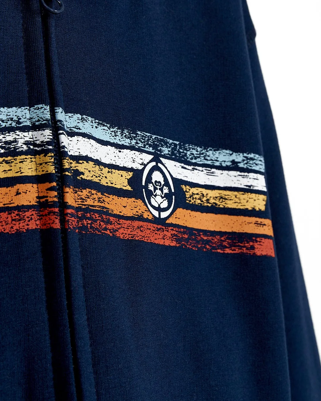 Tok Stripe - Kids Borg Lined Zip Hoodie - Blue