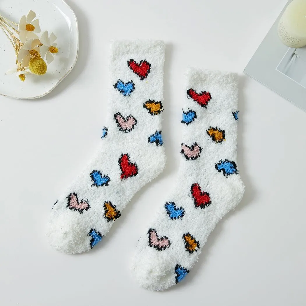 Tween Socks | Heart Patterned Winter Socks | Fashion City