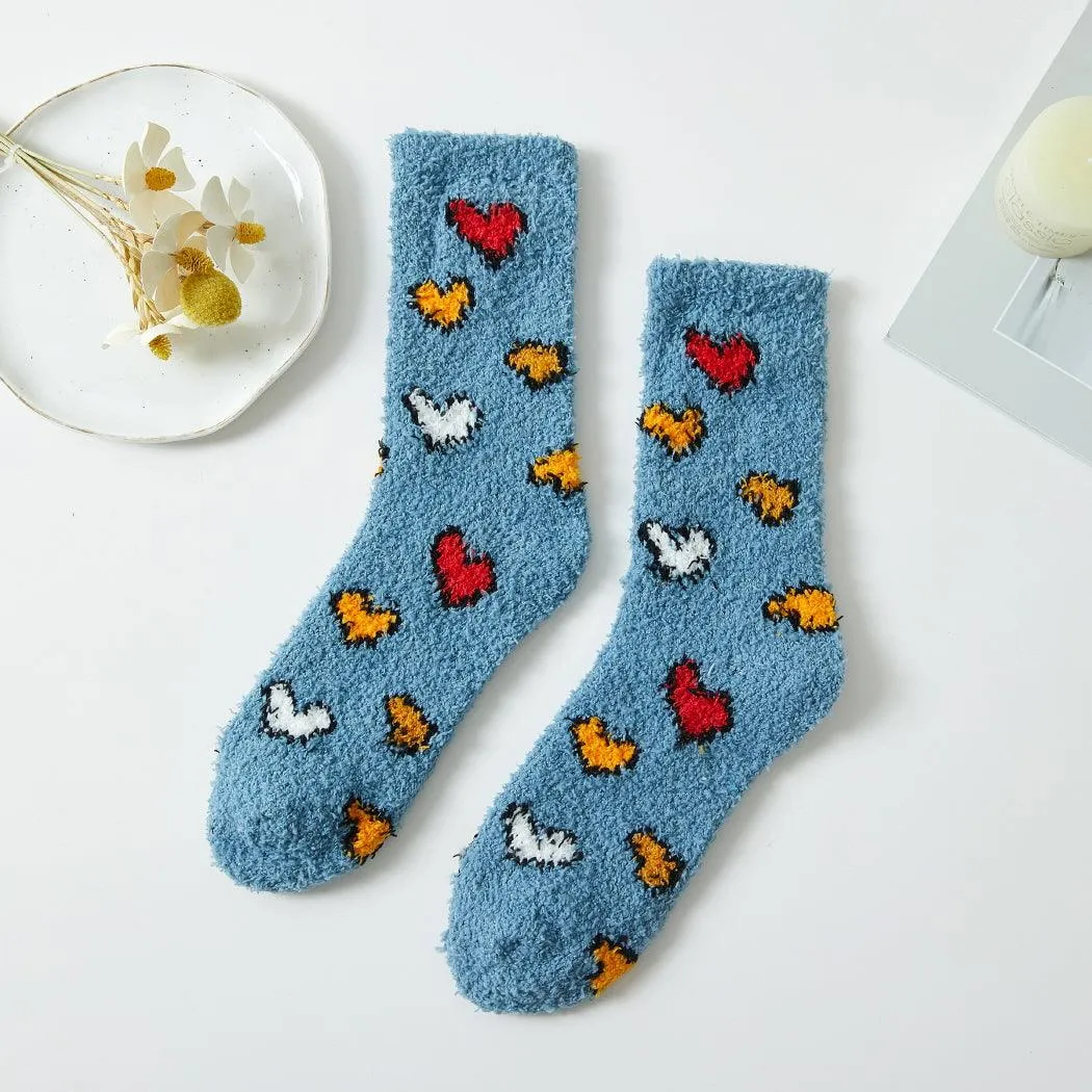 Tween Socks | Heart Patterned Winter Socks | Fashion City
