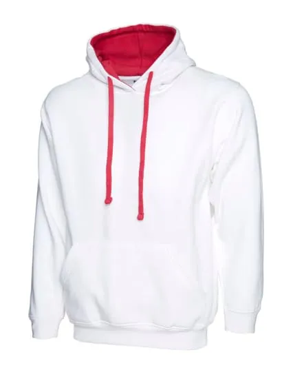 Uneek Contrast Hoody Hooded Sweatshirt -507
