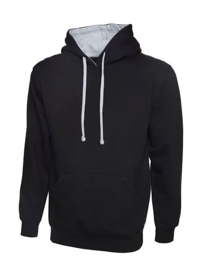 Uneek Contrast Hoody Hooded Sweatshirt -507