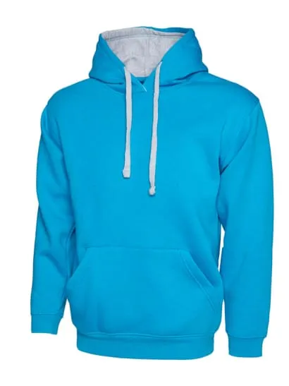 Uneek Contrast Hoody Hooded Sweatshirt -507