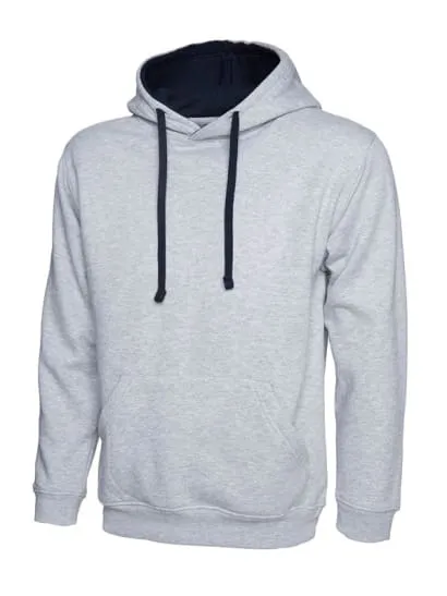 Uneek Contrast Hoody Hooded Sweatshirt -507